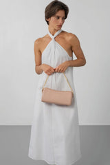 Lancaster – Sac trotteur- Milano Ana-Nude-Cuir de vachette grainé