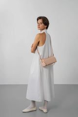 Lancaster – Sac trotteur- Milano Ana-Nude-Cuir de vachette grainé