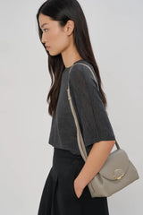 Lancaster Sac Trotteur Mastic-Cuir de vachette grainé