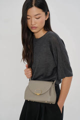 Lancaster Sac Trotteur Mastic-Cuir de vachette grainé