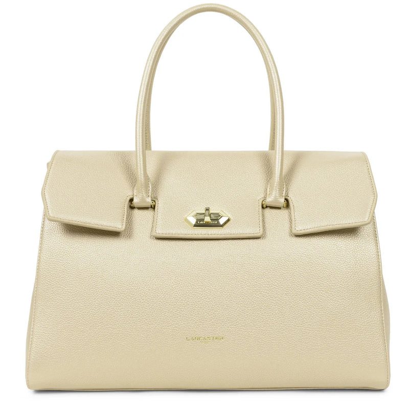 Très grand sac cabas épaule Lancaster 547-57-CHAMPAGNE