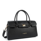 Lancaster – Sac à main- Milano Cosmos- Noir-Cuir de vachette grainé