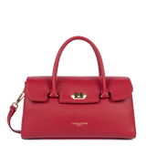 Lancaster – Sac à main- Milano Cosmos- Rouge-Cuir de vachette grainé