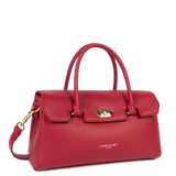 Lancaster – Sac à main- Milano Cosmos- Rouge-Cuir de vachette grainé