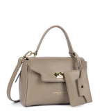 Lancaster – Petit Sac à Main- Mademoiselle Grace- Sable Foncé-Cuir de vachette pleine fleur