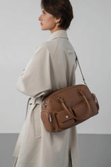 Lancaster Sac Bowling Soft Caramella Camel cuir de vachette pleine fleur