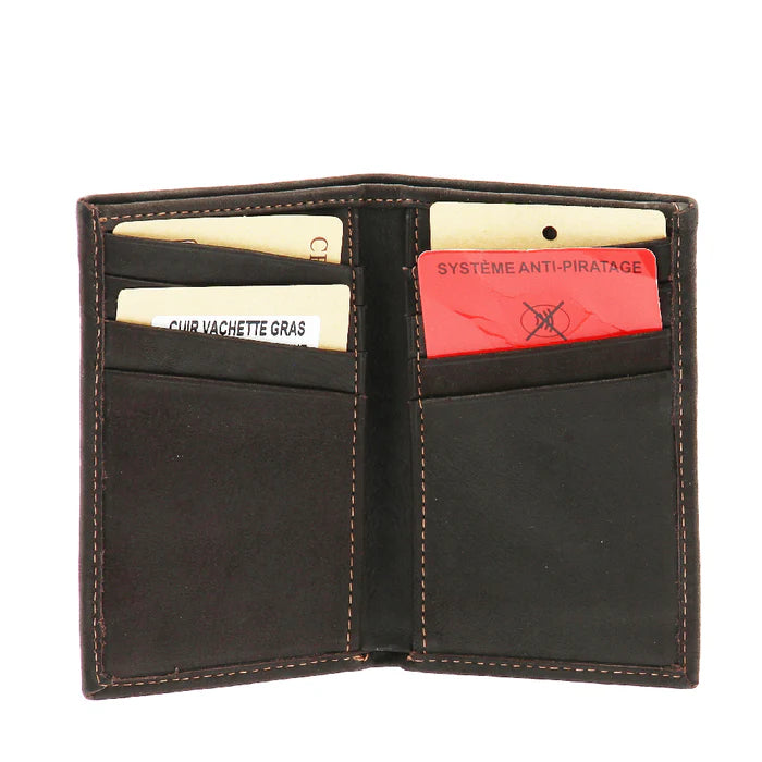 ARTHUR ET ASTON PORTE-CARTES LOUIS CUIR GRAS CHATAIGNE 94-119