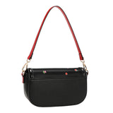 Sac épaule Nicole Lee fleuri à strass et sequins, vue de face
