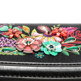 Sac épaule Nicole Lee fleuri à strass et sequins, vue de face
