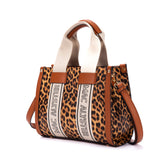Mac Alyster – Petit Sac Cabas- CAPSULE CLOVER RAPHIA- Léopard