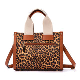 Mac Alyster – Petit Sac Cabas- CAPSULE CLOVER RAPHIA- Léopard