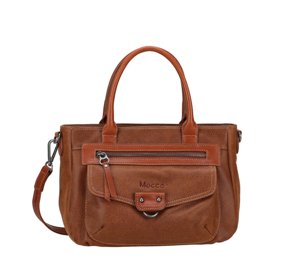 Sac porté main Laura Cuir Mocca M175-01-MARRON