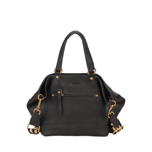 Petit Sac à Main Lidia Cuir Mocca M1796-01-NOIR