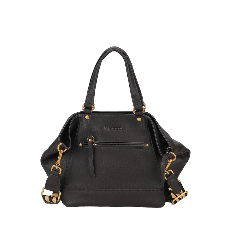 Petit Sac à Main Lidia Cuir Mocca M1796-01-NOIR