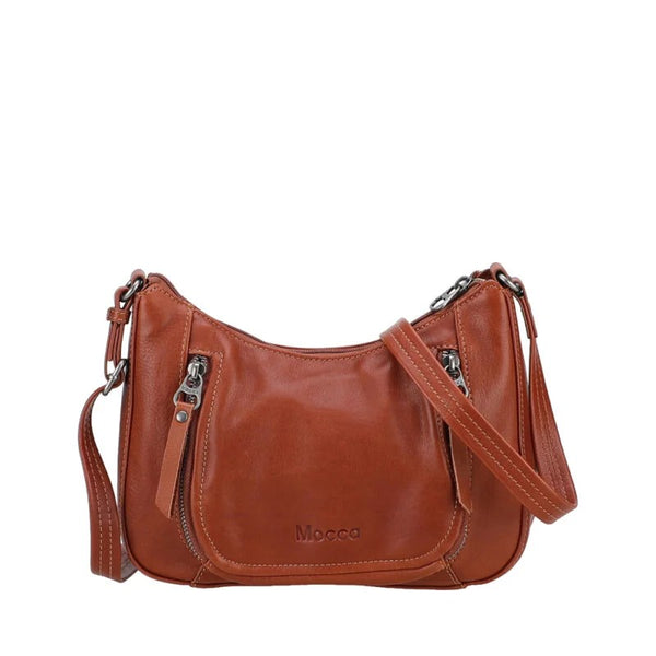 Sac Bandoulière Cristina Cuir Mocca M186-04-COGNAC