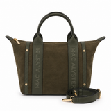 Mac Alyster-Sac porté main- Abrielle daim-Olive