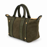 Mac Alyster- Petit sac porté main- Abrielle daim- Olive