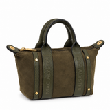 Mac Alyster- Petit sac porté main- Abrielle daim- Olive