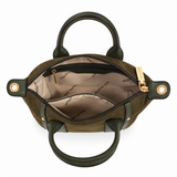 Mac Alyster- Petit sac porté main- Abrielle daim- Olive