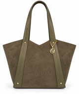 Mac Alyster- Sac cabas-Alys daim-Olive