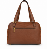 Mac Alyster - Grand sac porté main- CANELLE- Daim Cognac