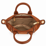 Mac Alyster- Petit sac porté main-Abrielle daim- Marron