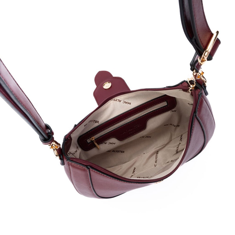 Sac à bandoulière Mac alyster NS-667-03-BURGUNDY