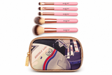 Nicole Lee-Coffret cadeau- 5 pinceaux de maquillage avec trousse zippée-Travel in Fashion