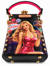 Nicole Lee-Pochette ornée de pierres façon diamant-Las Vegas-Noir