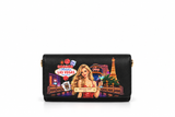 Portefeuille bandoulière Nicole Lee avec poche téléphone collection las vegas