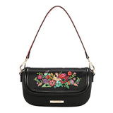 Sac épaule Nicole Lee fleuri à strass et sequins, vue de face